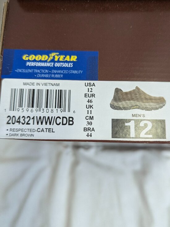 NIB Skechers Respected Catel Men’s Casual Shoe Dark Brown Size 12 main image 10